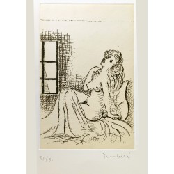 Orfeo TAMBURI (1910-1994) LITOGRAFIA NUDO FEMMINILE cm 24 x 16