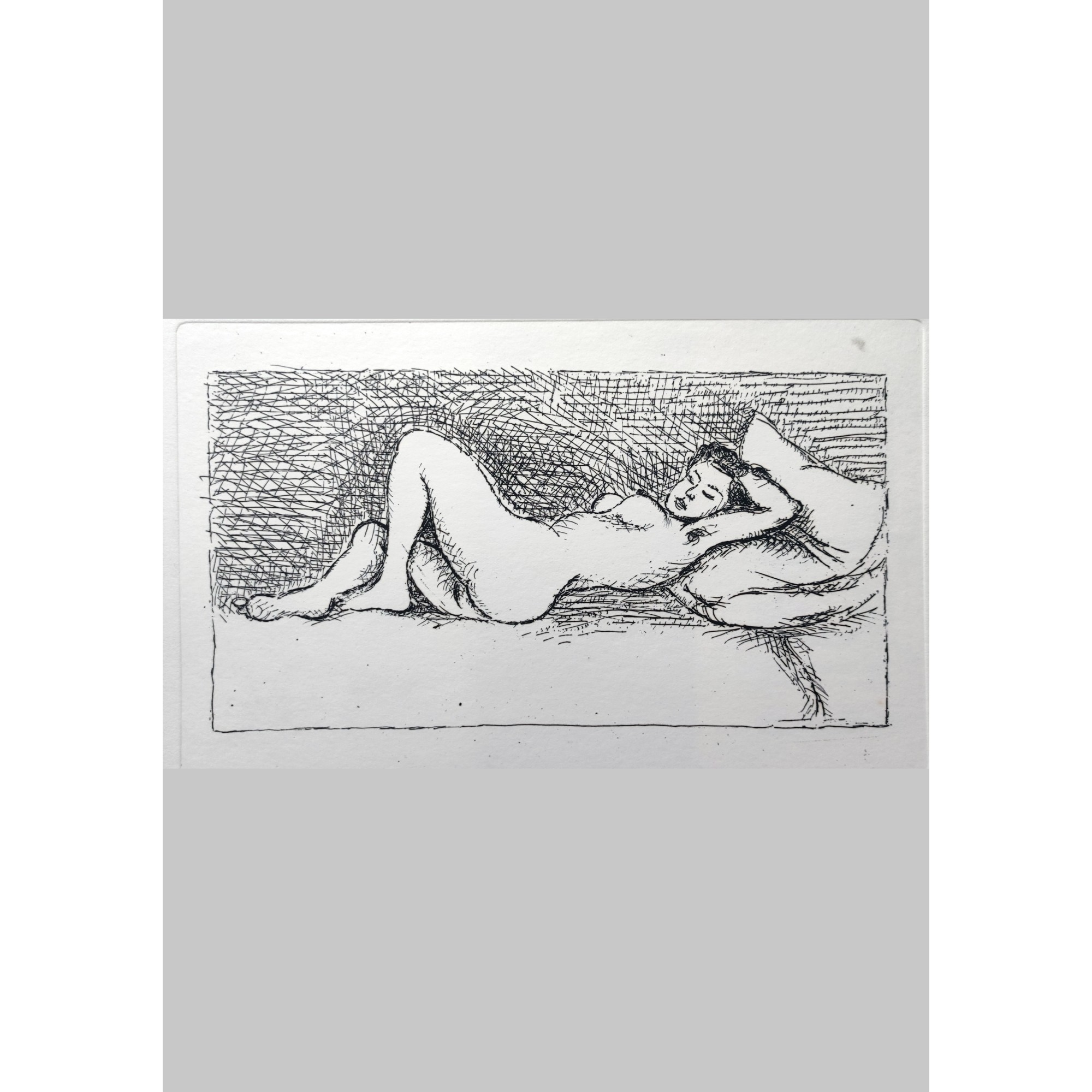 Orfeo TAMBURI (1910-1994) LITOGRAFIA NUDO FEMMINILE cm 24 x 14